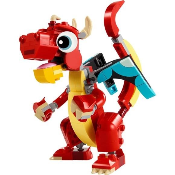 3‎ in 1 Red Dragon Toy, Transforms from Dragon Toy to Fish Toy to Phoenix - Picture 1 of 7